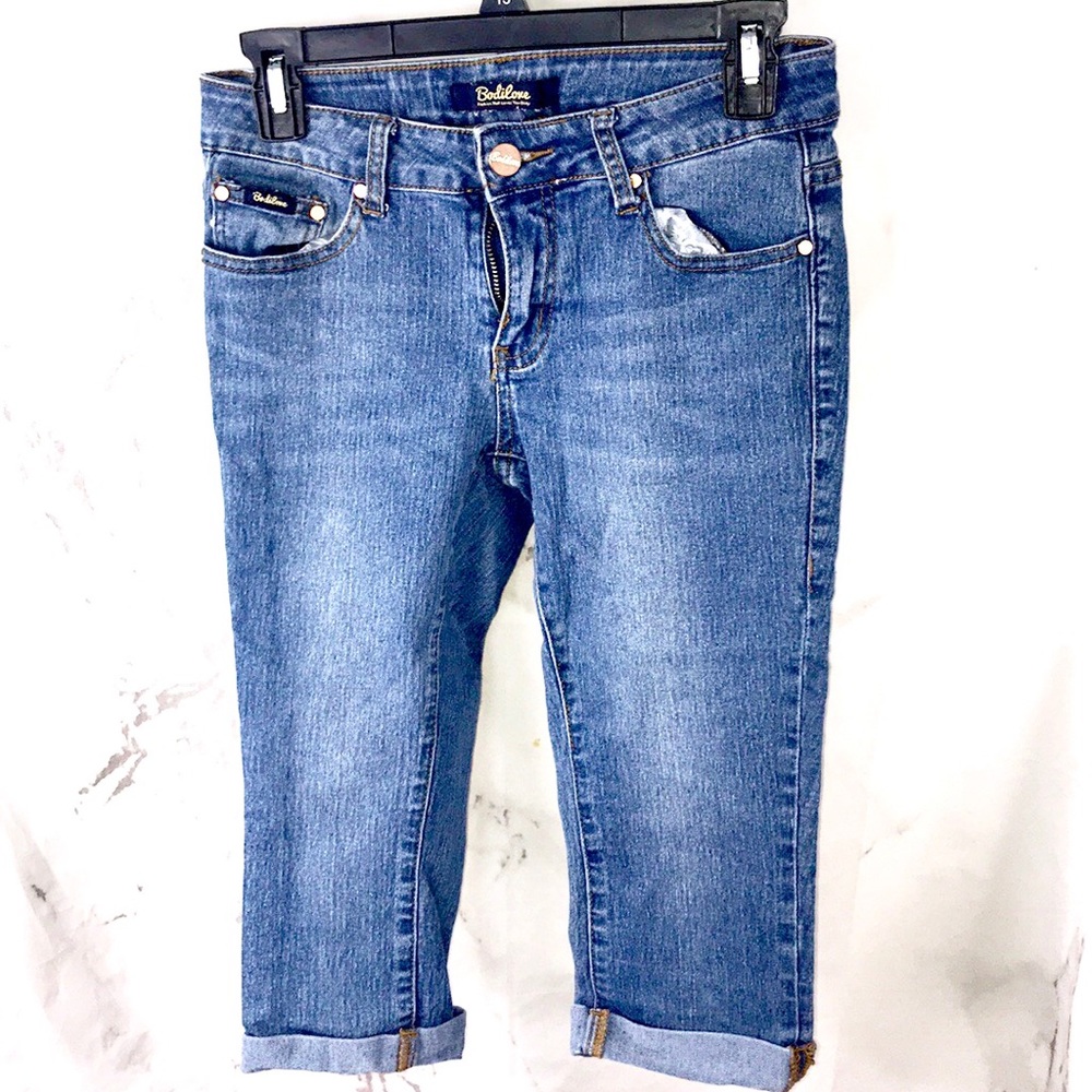 Bodilove capri shorts denim jean short